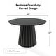 preview thumbnail 10 of 41, Solid Wood Round Dining Table for 4-8 People Nordic style