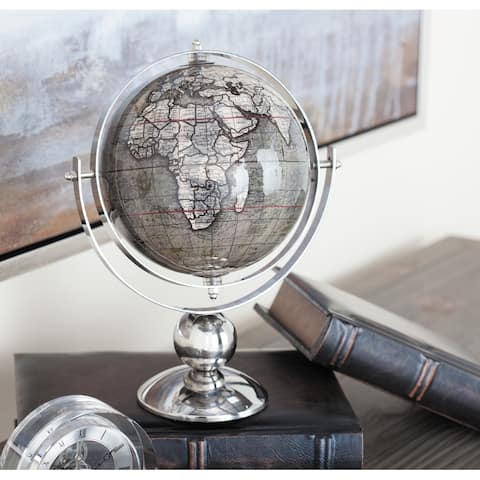 Grey Stainless Steel Traditional Globe - 11x8.5