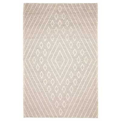 ECARPETGALLERY Braid weave Sienna Cream Wool Rug - 6'1 x 9'0
