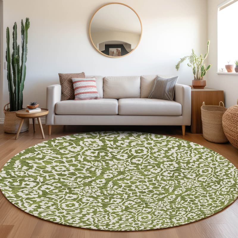 Machine Washable Indoor/ Outdoor Chantille Traditional Farmhouse Rug