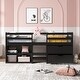 preview thumbnail 20 of 46, Wood Twin Loft Bed with 2 Shelves & 2 drawers for Bedroom(Antique Gray)