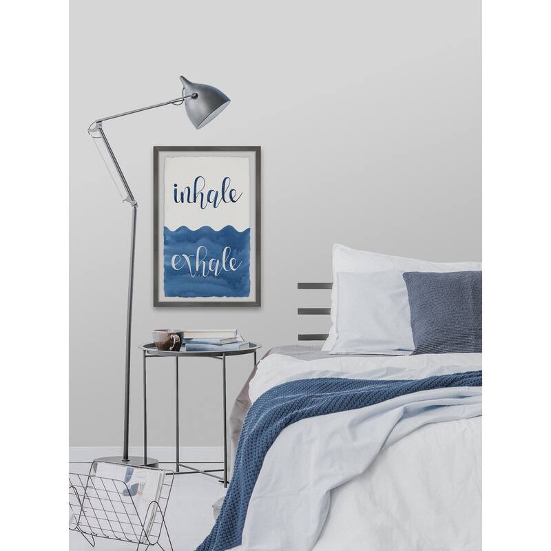 Inhale Exhale II Framed Wall Art, Elegant Home Touch - Sophisticated Artwork for Refined Décor