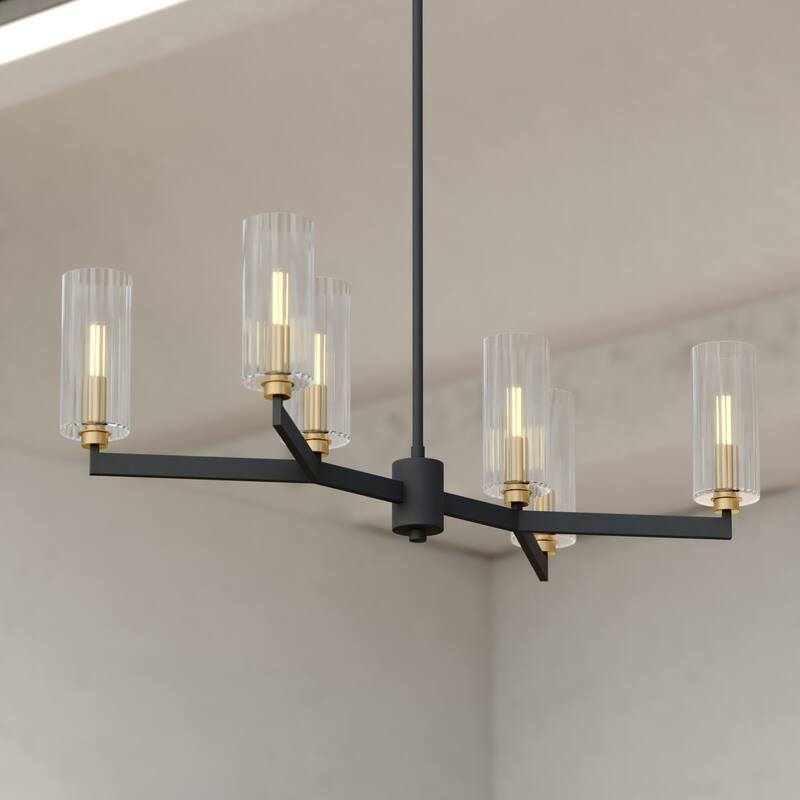 Vaxcel Lighting H0300 6 Light 32" Wide Chandelier