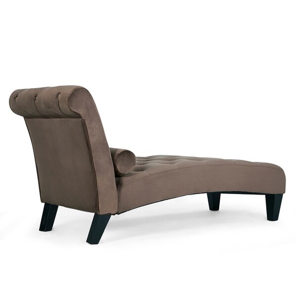 Belleze Chaise Lounge Chair Rest Sofa Couch Lumber Pillow Brown