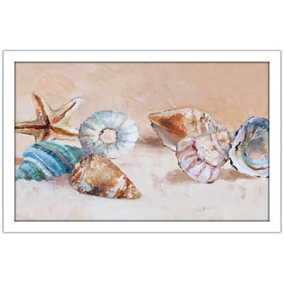 "Gathered Shells on the Shore (Horizontal)" Print on Acrylic