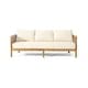 preview thumbnail 3 of 9, Burchett Outdoor Acacia Wood and Round Wicker Sofa by Christopher Knight Home