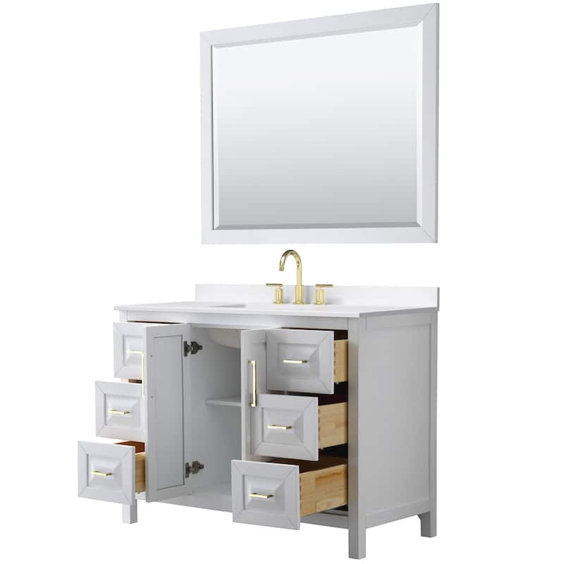 Wyndham Collection WCV252548S-QTZ-US3M46 Daria 48" Free Standing
