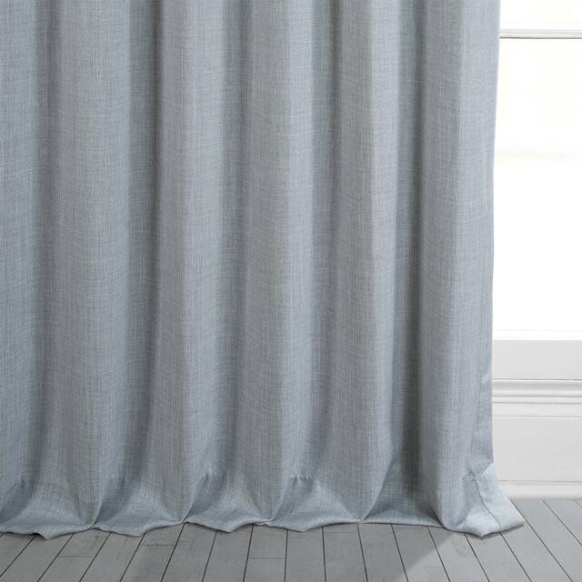 Exclusive Fabrics Faux Linen Room Darkening Curtain(1 Panel)