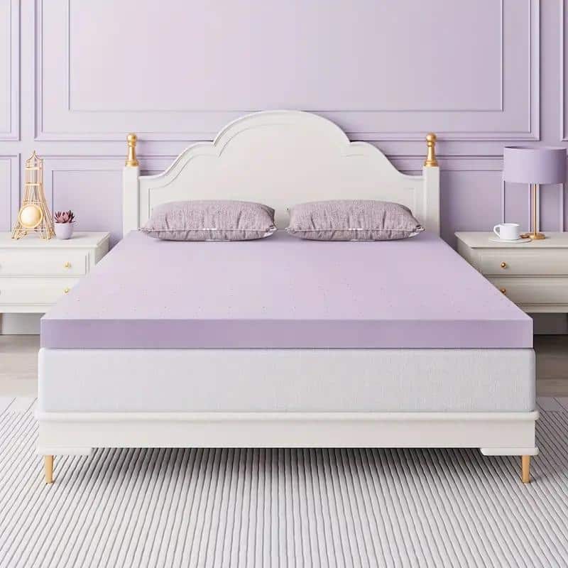 Queen Mattress Topper, 2 Inch Premium Firm Memory Foam Mattress Topper With Ventilated Design,Cooling&Gel-infused