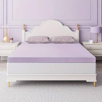 Twin Mattress Topper, 2 Inch Premium Firm Memory Foam Mattress Topper With Ventilated Design, Cooling & Gel-infused