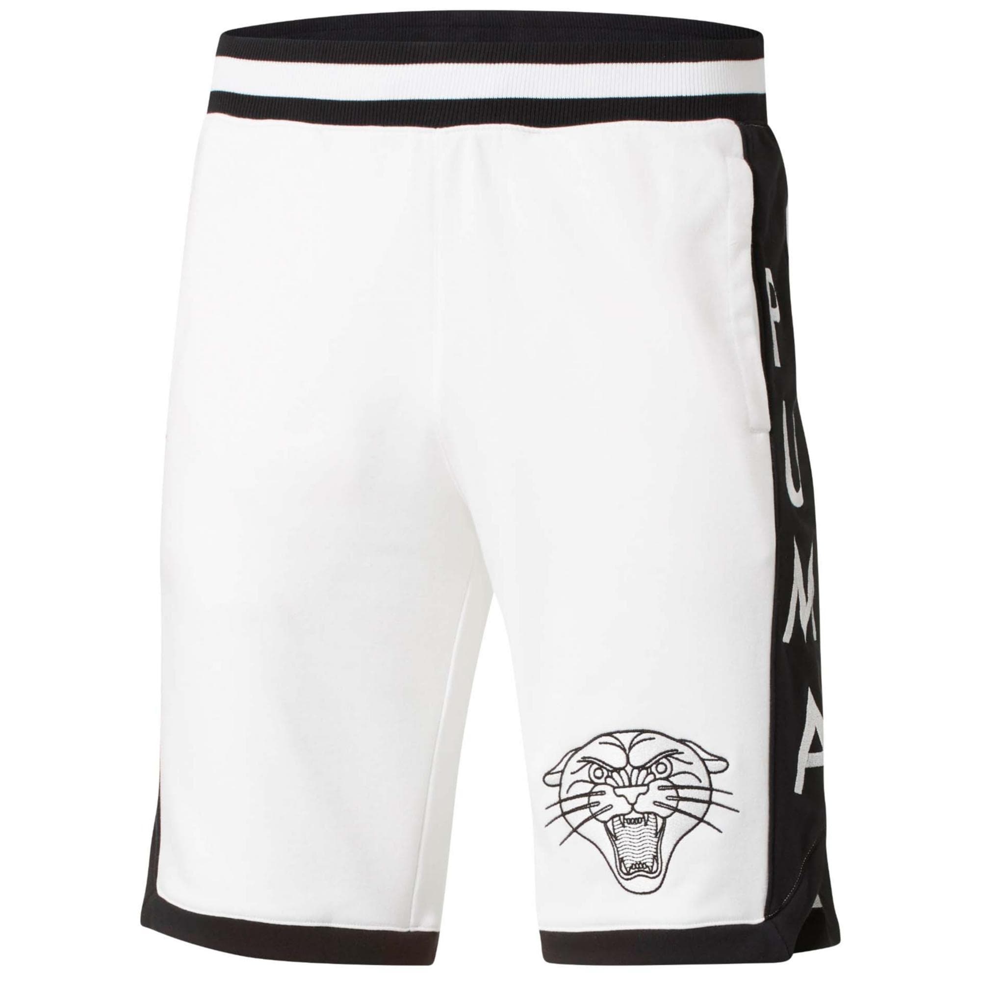 black and white puma shorts