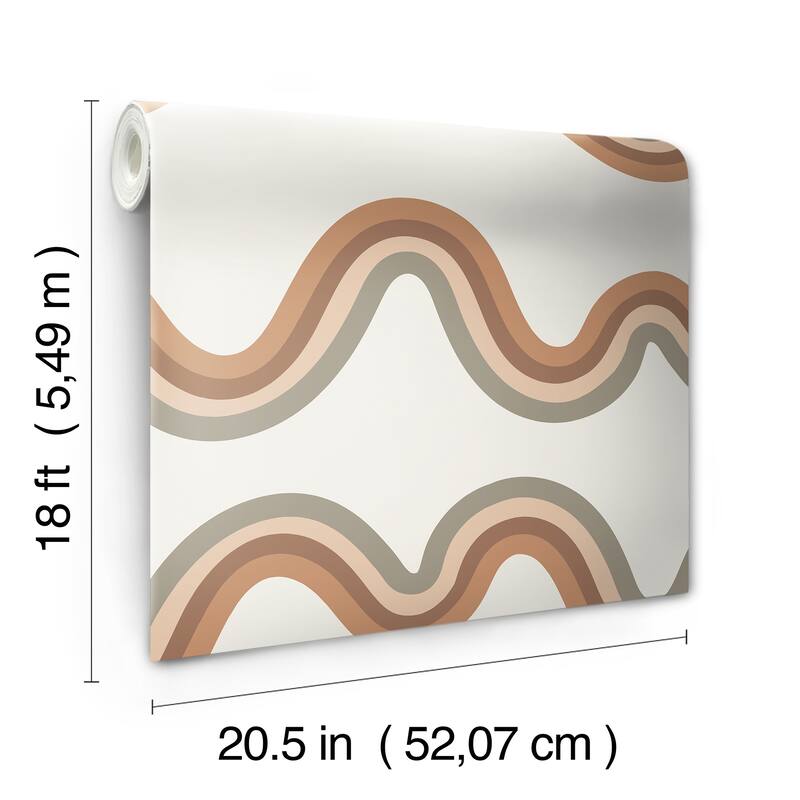 Very Gay Paint Beverly Slopes Tan Peel and Stick Wallpaper