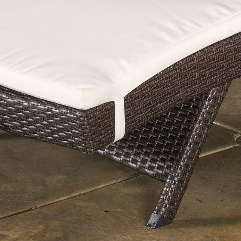 Roomfitters Salem Outdoor Chaise Lounge Cushion with Ties, Water Resistant, Patio Pad