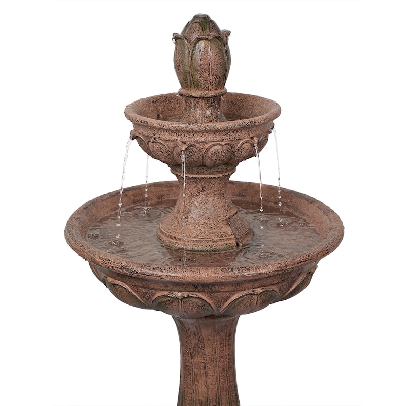 Solar Gray Tiered Tulip Fountain