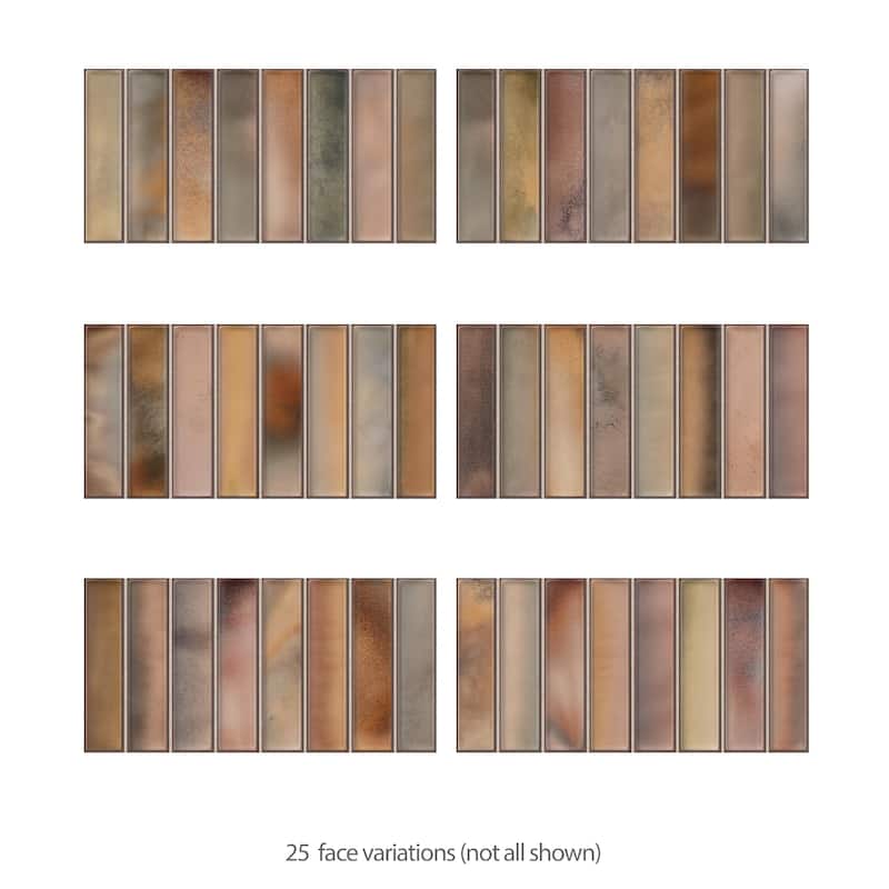 Merola Tile Borealis Garnet 5-7/8" x 11-3/4" Ceramic Wall Tile