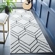 preview thumbnail 83 of 154, SAFAVIEH Adirondack Benilda Modern Geometric Rug 2'6" x 12' Runner - Ivory/Black