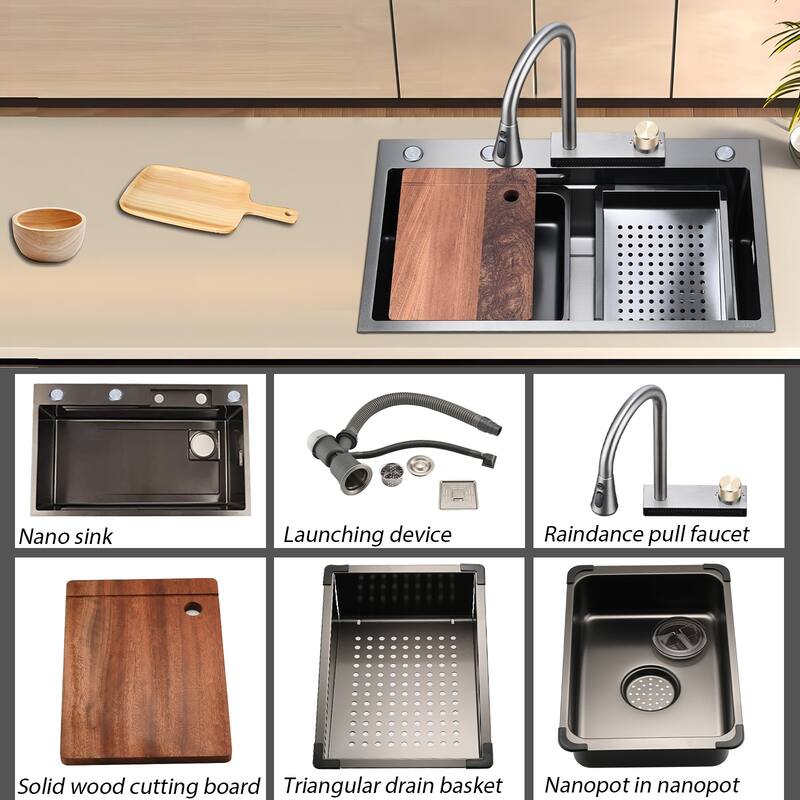 Vanityfair 30" L x 18" W Single Bowl Stainless Steel DropIn Kitchen