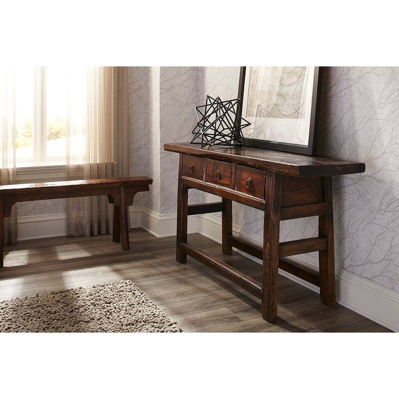 Butcher 78" Table, Dark Brown