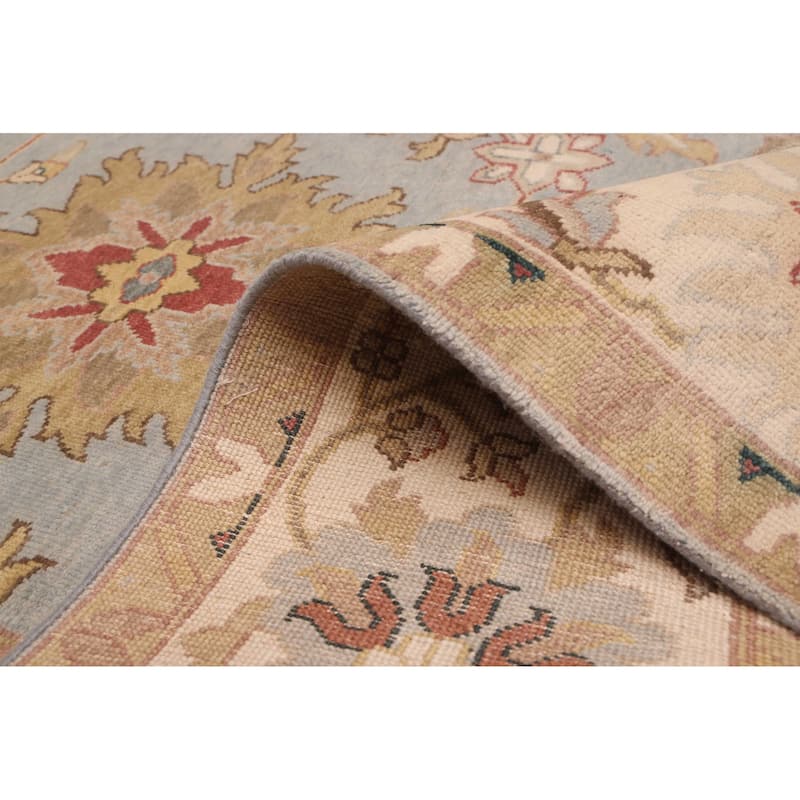 ECARPETGALLERY Hand-knotted Jules Serapi Light Denim Blue Wool Rug - 8'11 x 11'11