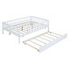 preview thumbnail 6 of 10, Versatile Wood Daybed with Trundle and Fence Guardrails, White