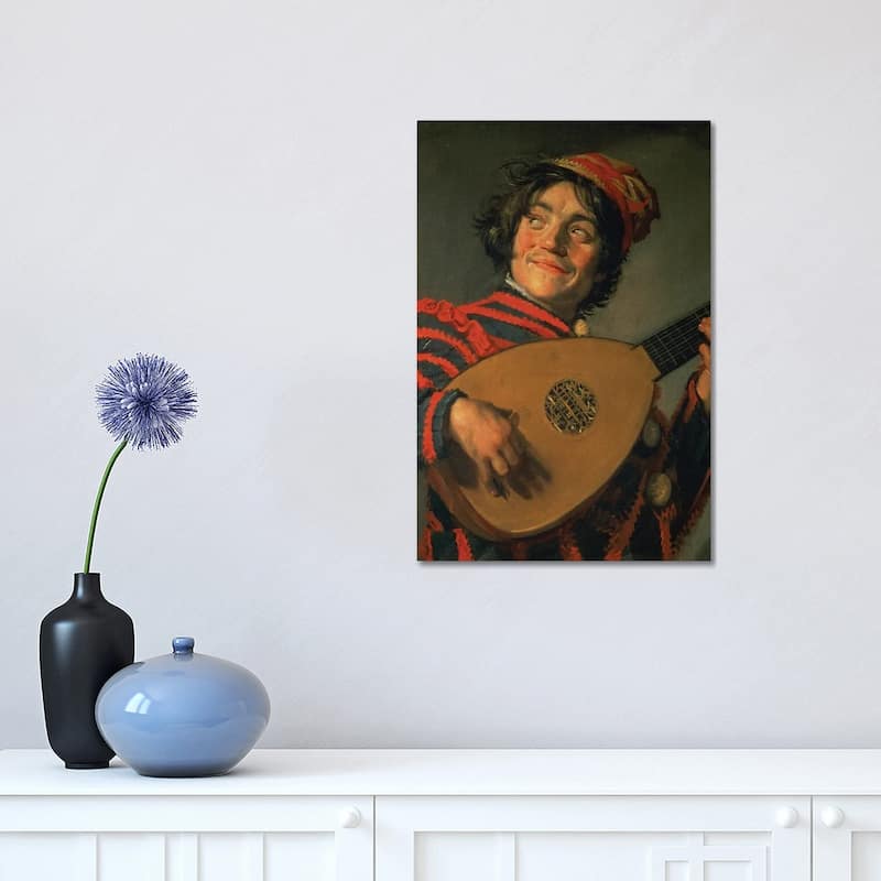 iCanvas "Portrait Of A Jester With A Lute" by Frans Hals the Elder Canvas Print - 18x12x1.5