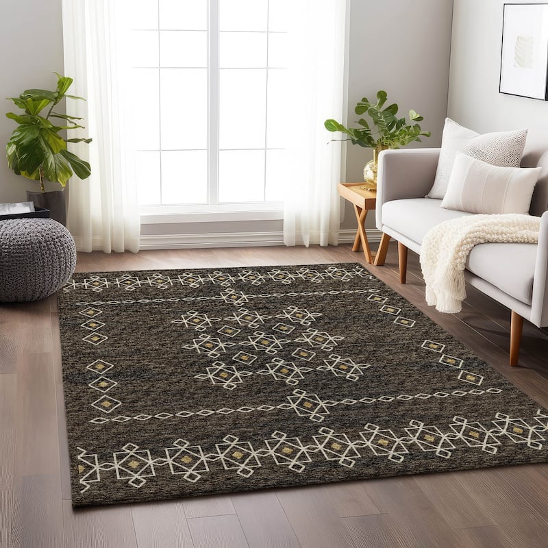 Premium Washable Super Soft Boho Medallion Mayfield Rug - Brown - 3' x 5' - Rectangle
