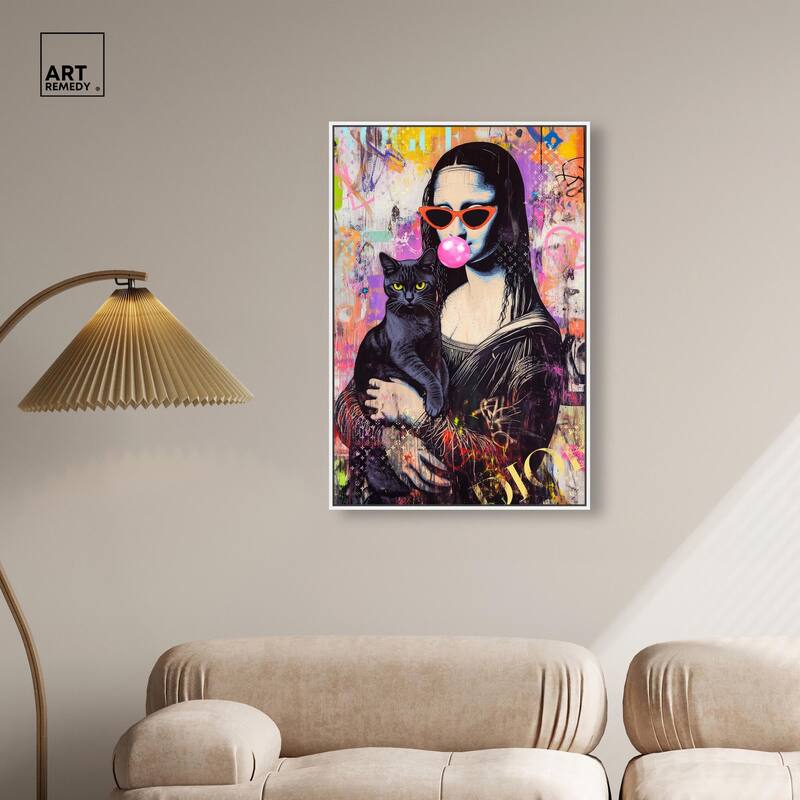 Classical Gal and Her Companion Canvas by Art Remedy