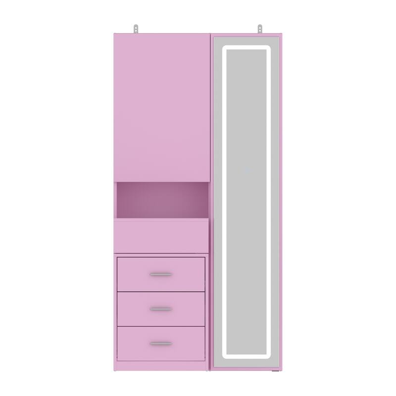 Dresser LED-Lit Vanity Dressing Cabinet with Full-Length Mirror