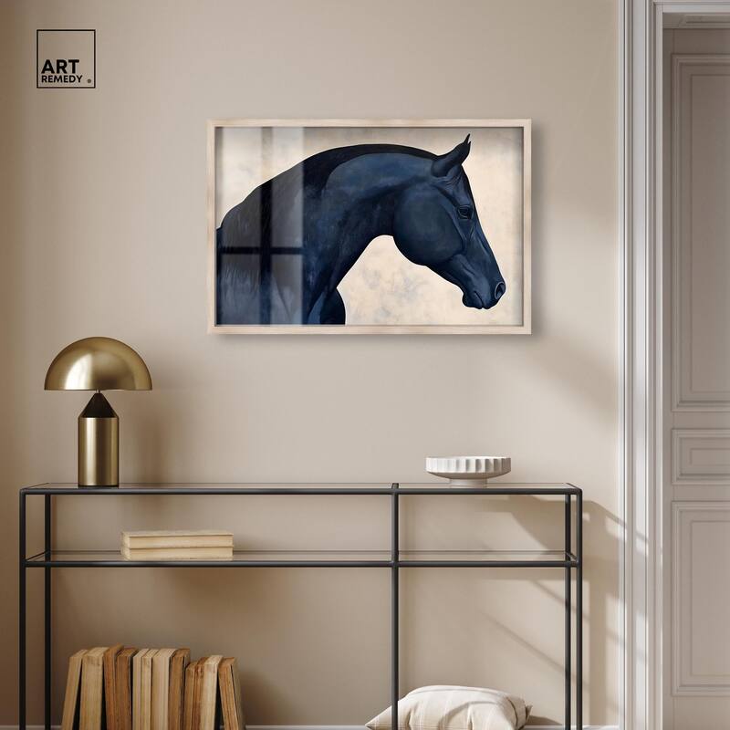 Blue Horse II Shadowbox by Art Remedy