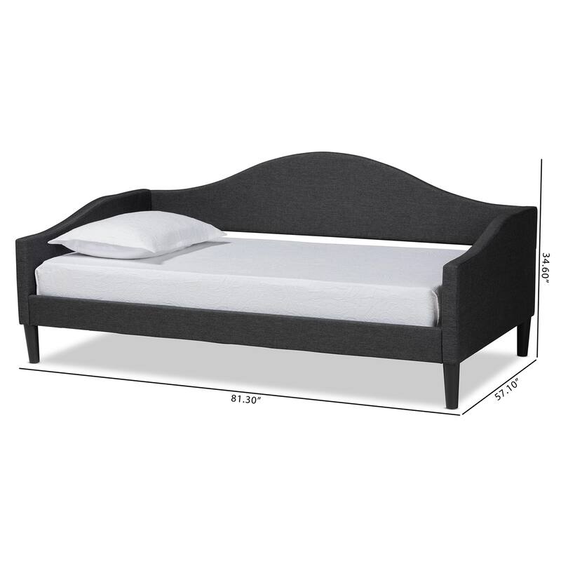 Milligan Modern & Contemporary Fabric Upholstered Wood Daybed-Full