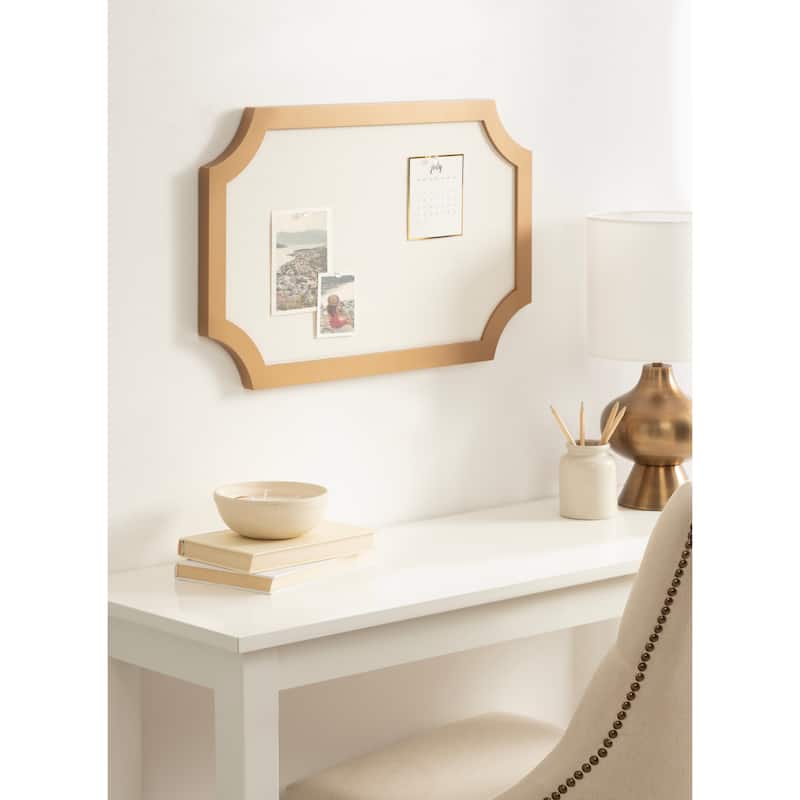 Kate and Laurel Holbrook Scalloped Rectangle Framed Pinboard