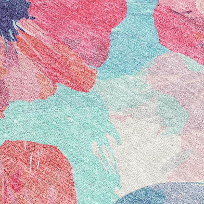 HomeRoots Floral Transitional Rectangle Outdoor Rug