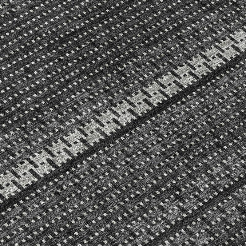 Machine Washable Indoor/ Outdoor Boho Stripe Chantille Rug