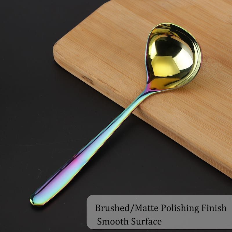 7.8" Stainless Steel Soup Spoon Ladle Kitchen Serving Tool - 7.8" x 2.3"(L*W)