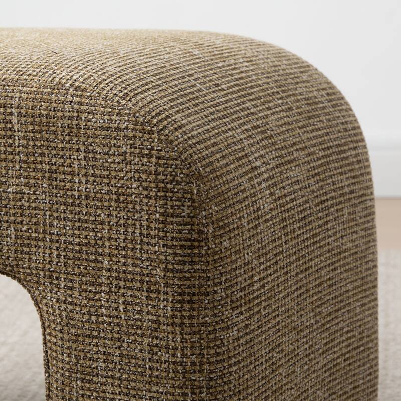 28" Fully Upholstered Small Waterfall Bench