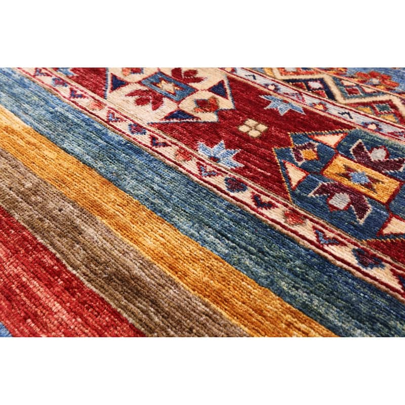 Golden Nile Khorjin Persian Gabbeh Hand Knotted Wool Rug - 2' 7" X 4' 0"