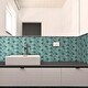 preview thumbnail 3 of 12, Walplus Fresh Turquoise Glossy 3D Metro Peel and Stick Backsplash Tile Stickers