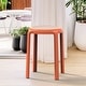 preview thumbnail 29 of 48, Tresse All-Weather Round Stackable Dining Stool with Wicker-Style Seat for Indoor, Outdoor, Patio, and Kitchen - Fully Assembled