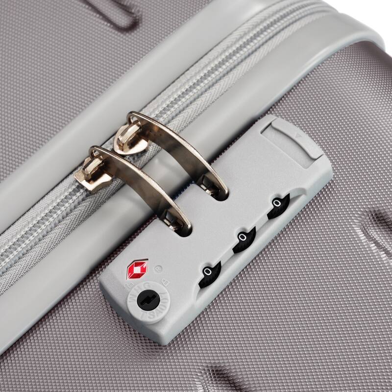 3 Piece Premium ABS Hardside Luggage Set w/Spinner Wheels and TSA Lock