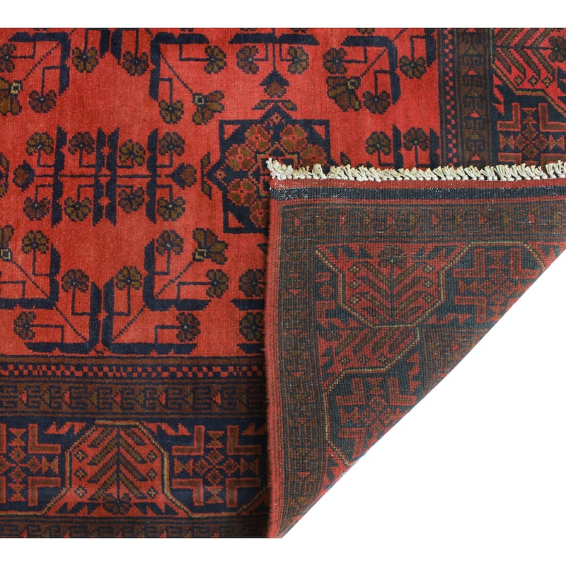 Khal Mohammadi Talia Red/Navy Rug - 5'0" x 6'5"