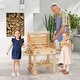 preview thumbnail 1 of 5, Kids Pretend Kitchen Barbecue Grill Playset with Wheels - 21" x 14" x 25" Kitchens