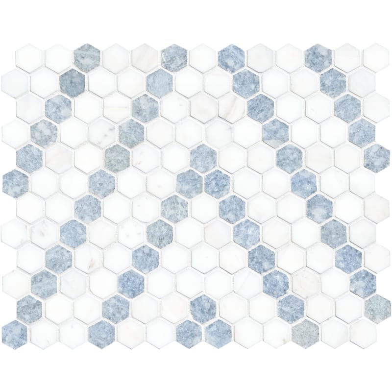 Ackland AKM-S-1X1LUP-CA 11" x 14" Marble Geometric Floor and Wall