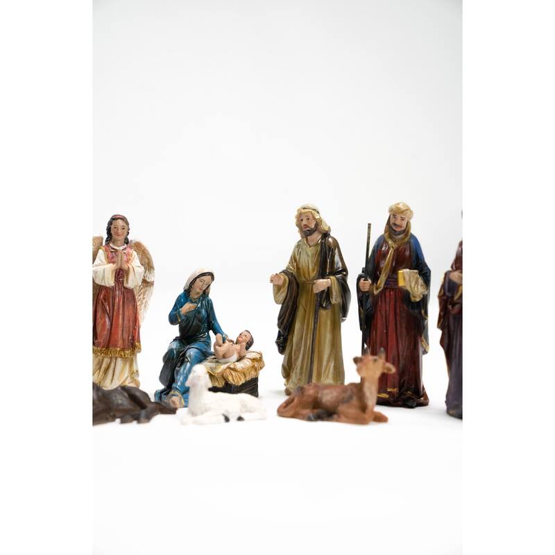 11-Piece Holy Family and Three Wise Men Christmas Nativity Figurine Set 5"