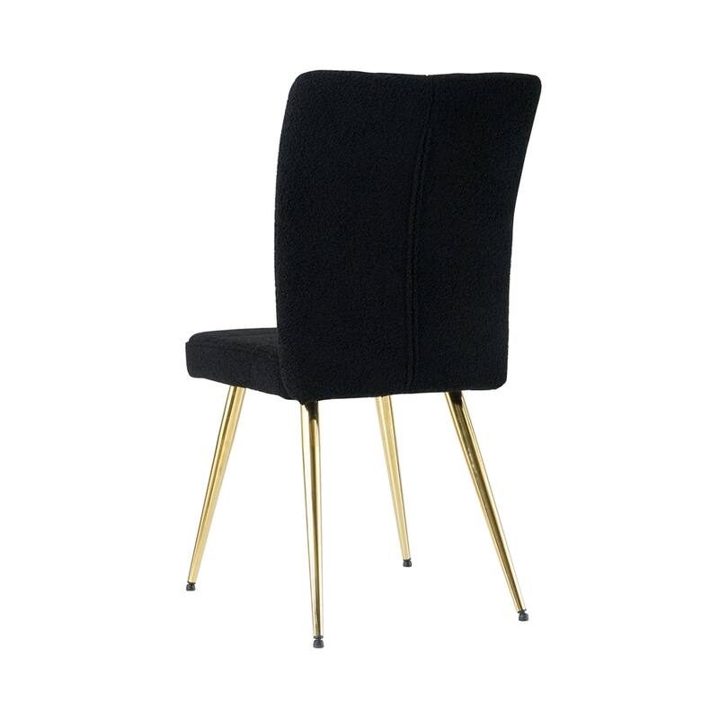 Modern Teddy Upholstered Dining Chair with Metal Legs (set of 4) - N/A