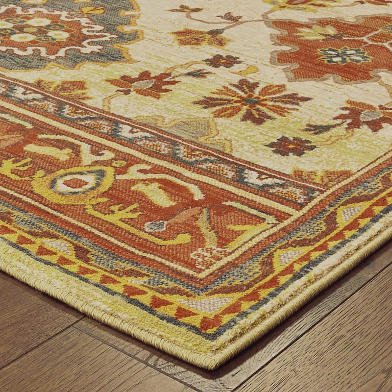 Vista Home Claude Bordered Tribal Area Rug