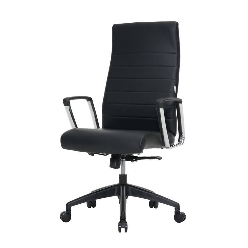 Modern Office Chair Leather High-Back Executive Swivel Task Chair Ergonomic Desk Chair