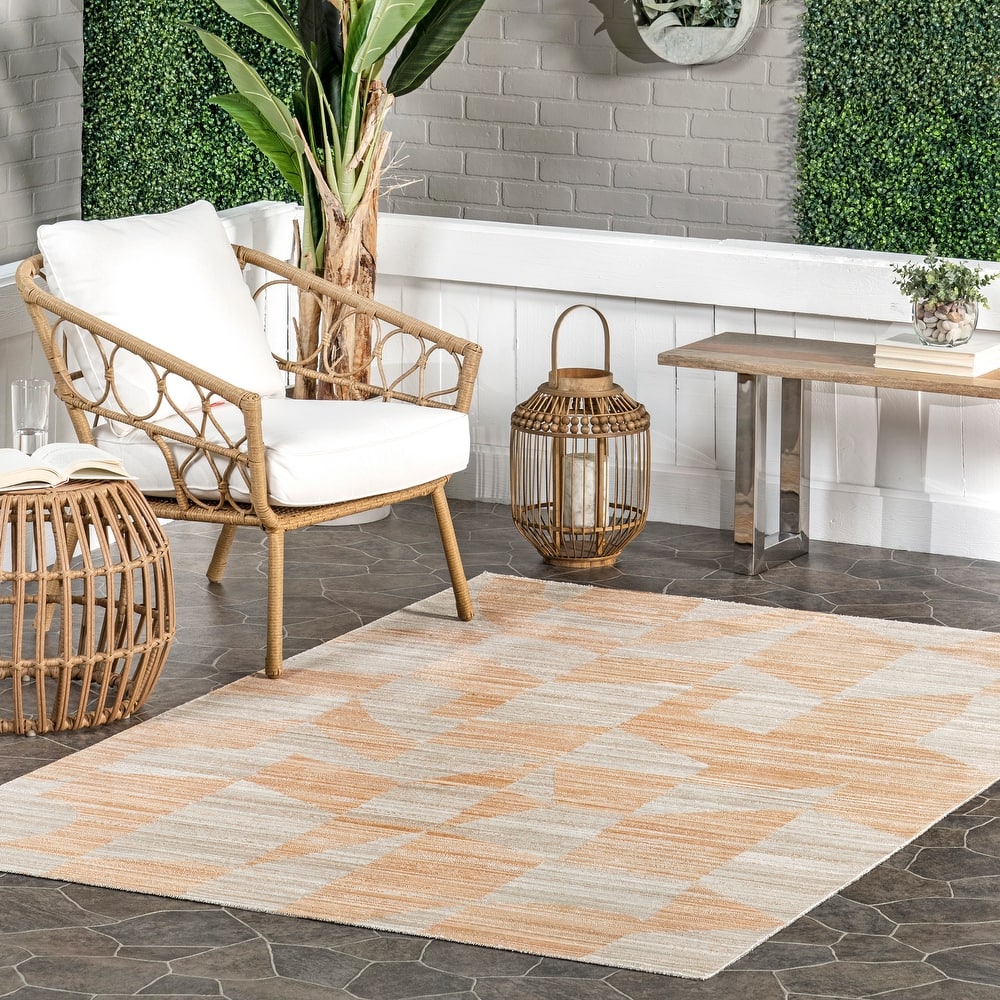 Nuloom Aranea Abstract Machine Washable Indoor/Outdoor Area Rug