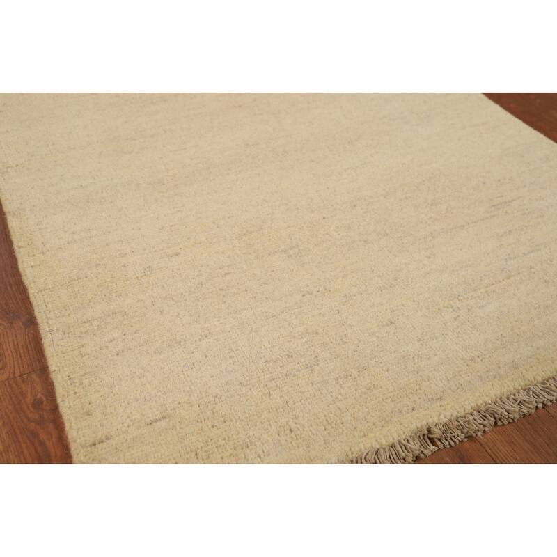 Contemporary Gabbeh Runner Rug Hand-Knotted Wool Carpet - 2'8"x 9'6"