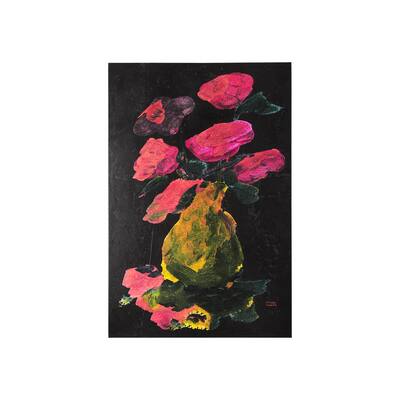 Midnight Flower I (30 x 45) Canvas Art Print