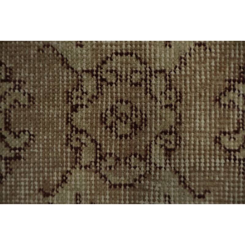 Hand Knotted Oriental 100% Wool Carpet Transitional Floral Beige & Ivories Anatolian Area Rug - 6' 8'' X 3' 9''